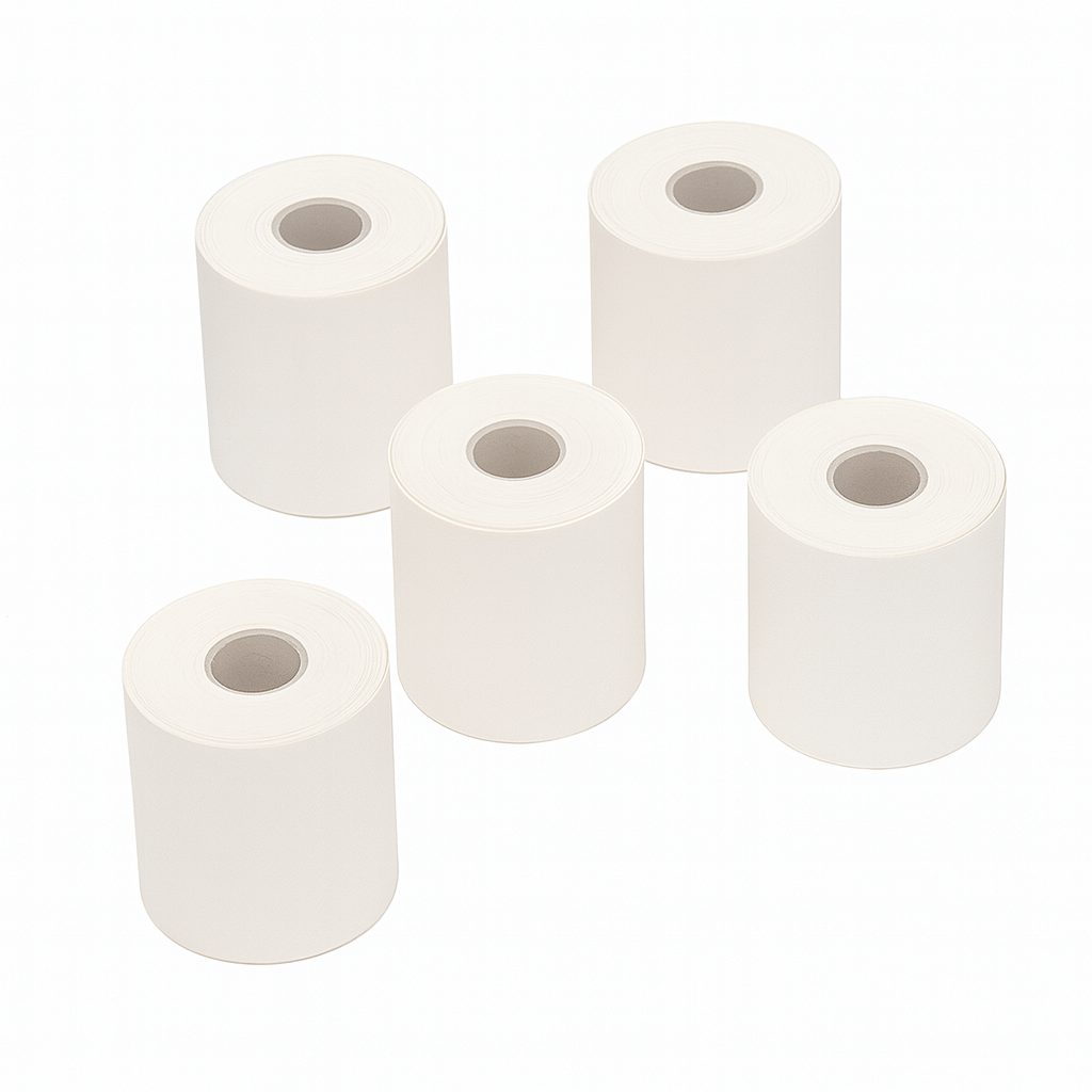 5 stk ruller med utskriftspapir