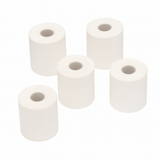 5 stk ruller med utskriftspapir